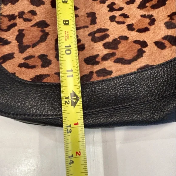 Lauren Ralph Lauren Leopard Print and Black leather Hobo shoulder Bag purse - Picture 11 of 11